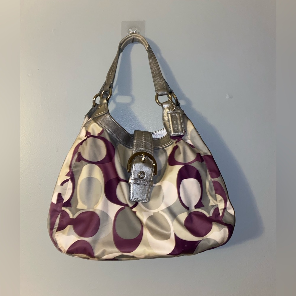 COACH Op Art Scarf Print Large Shoulder